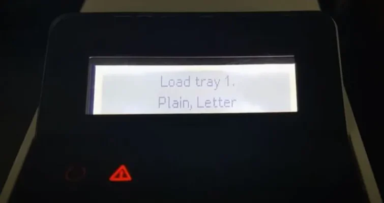 Load Tray Plain Letter